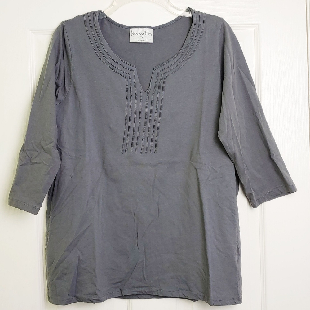 Avenue NecessiTees basic 3/4 sleeve t-shirt 14/16
